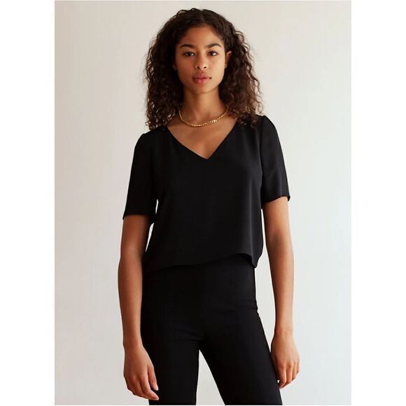 Aritzia-Babaton Black Randy Blouse (Size:XS) - Picture 10 of 10